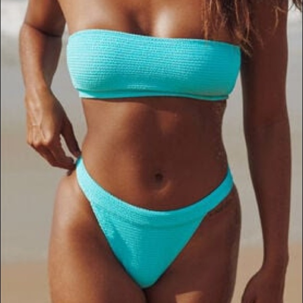 LA Hearts by PacSun Blue Dominique Scrunch Bikini